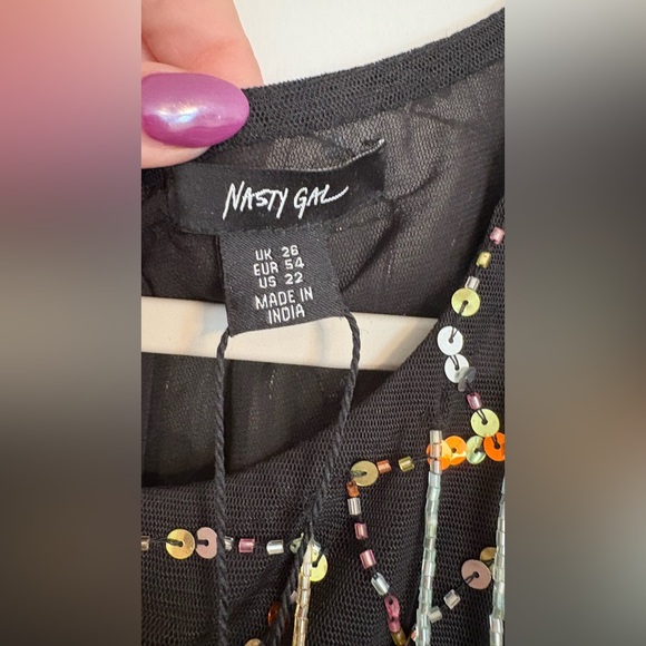 Nasty Gal Tassel Beaded Mini Shift Dress - Picture 6 of 6